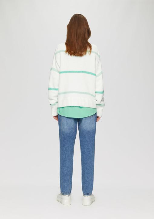 Produktbild S.Oliver Strickpullover Gestreifter Strickpullover mit Rollkante (48)