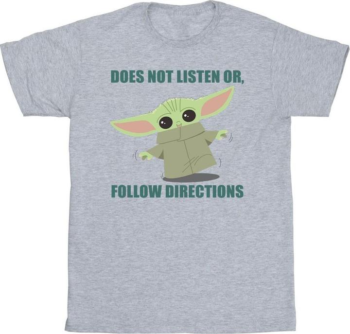 Produktbild Star Wars The Mandalorian Grogu Does Not Listen TShirt Jungen (152, 158)