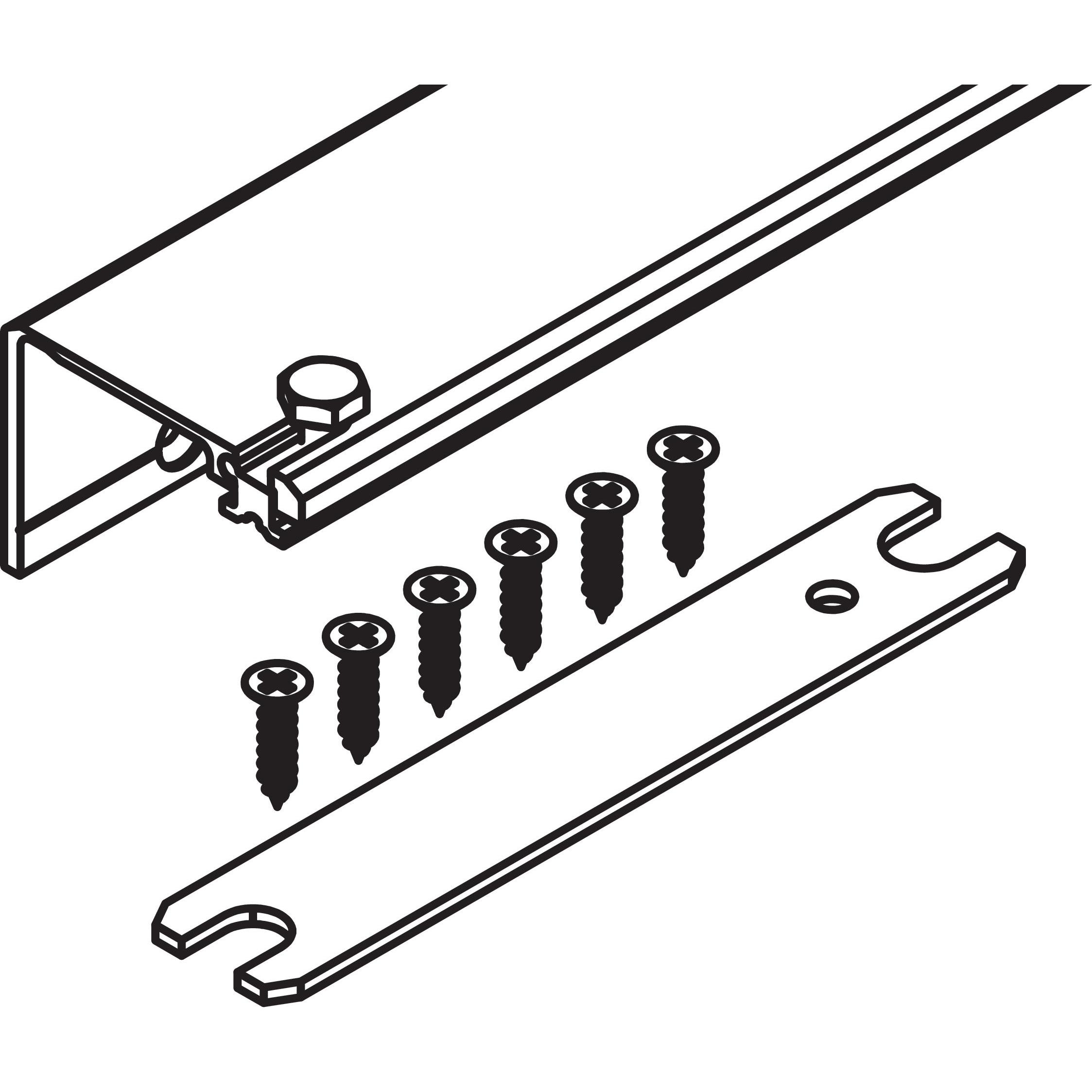 HAWA, Türbeschlag + Scharnier, Verbindungsprofil Connector Breite 55 mm, -Concepta