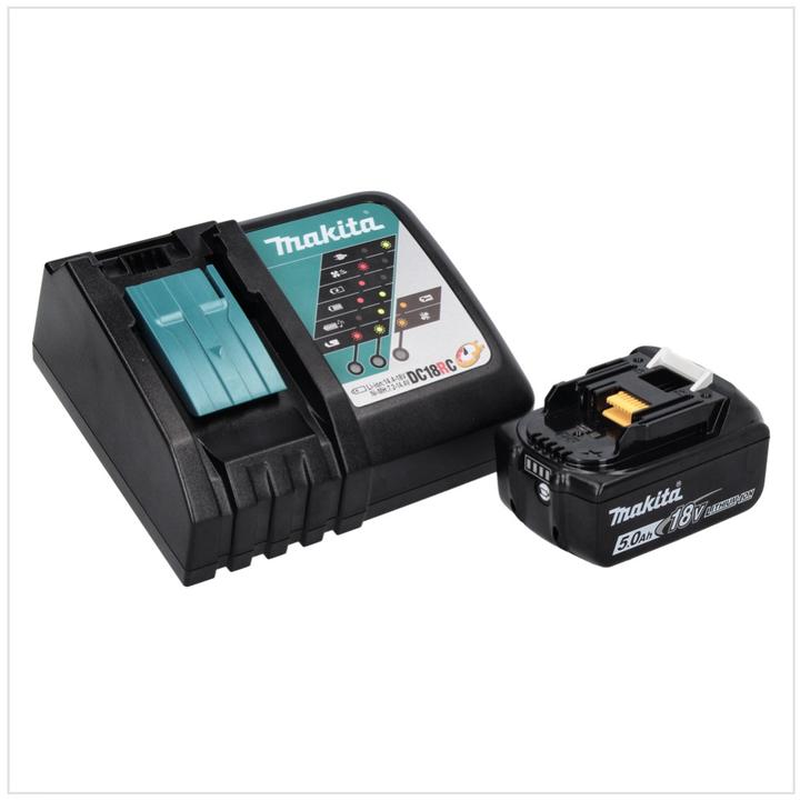 Produktbild Makita DHP 484 RT1 Akku Schlagbohrschrauber 18 V 54 Nm Brushless + 1x Akku 5,0 Ah + Ladegerät (Akkubetrieb)