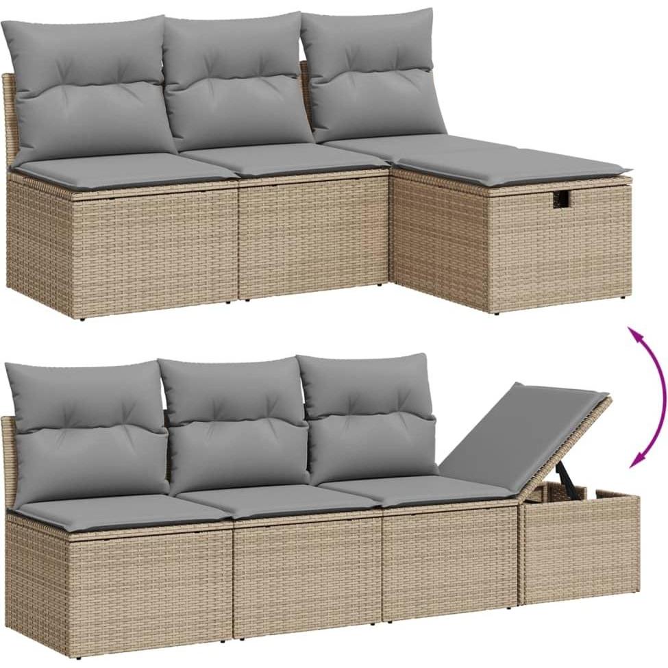 Thumbnail - VidaXL, Gartenlounge, 10-tlg. Garten-Lounge-Set mit Kissen