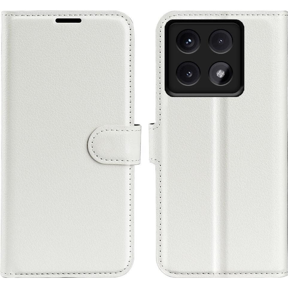 Cover-Discount Xiaomi 14T Pro - Leder Etui Hülle (Xiaomi 14T Pro), Smartphone Hülle, Weiss