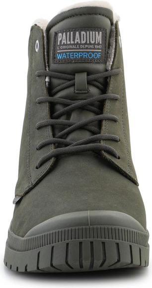 Immagine prodotto Palladium Wasserdichte Abendschuhe aus olivgrünem Leder mit Manschette (37)