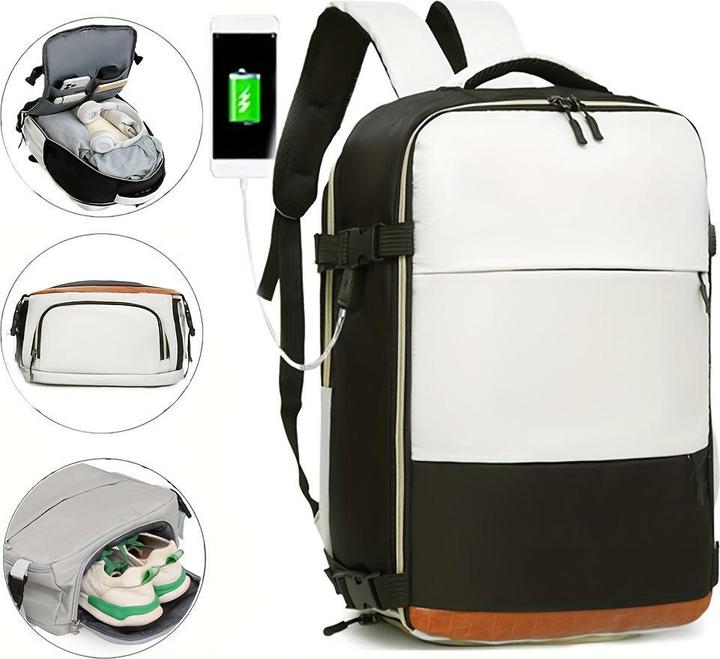 Actual product image Only-Bags.Store Vielseitiger Reiserucksack mit Schuhfach - stylisches und strapazierfähiges Nylon, verstellbare