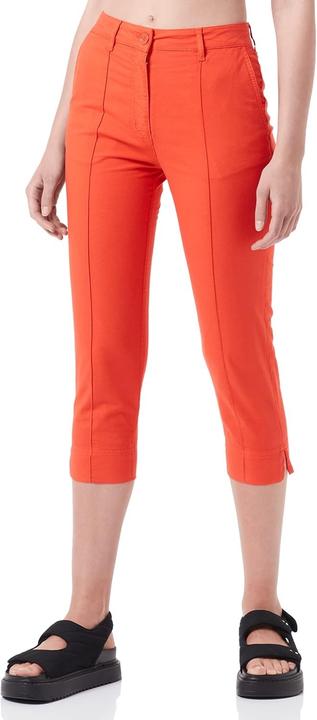 Love Moschino Gefärbte Caprihose aus Stretch-Baumwoll-Leinen-Mix mit Tab (40)