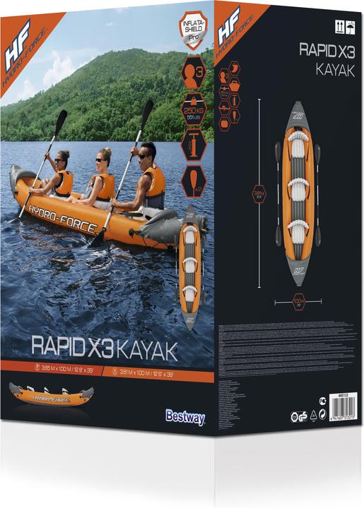 Produktbild Bestway HF Rapid X3 Kayak 381x100cm (3 Pers.)