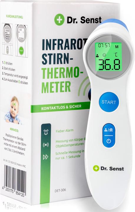 Image du produit Dr. Senst Thermomètre médical numérique Mesure de la température de haute précision Infrarouge sans contact (Front, Sans contact)