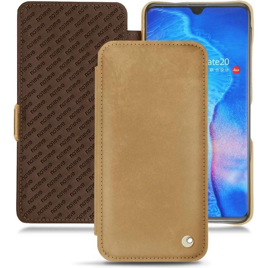 Noreve Lederschutzhülle horizontal (Huawei Mate 20), Smartphone Hülle, Braun