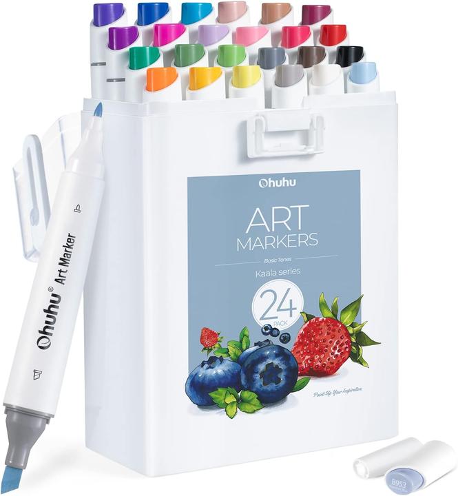 Immagine prodotto Ohuhu Pennarello artistico Kaala (Multicolore, 6 mm, 24 x)