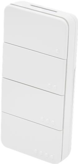 Actual product image Shelly BLU RC Button 4 ZB - White (Device-specific remote control, Bluetooth, NFC, Radio Frequency (RF))