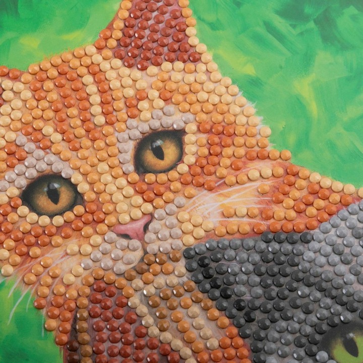 Actual product image Craft Buddy Cats, 18x18cm Crystal Art Card