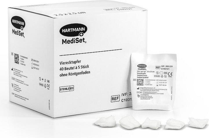 Actual product image Mediset Square swab sterile