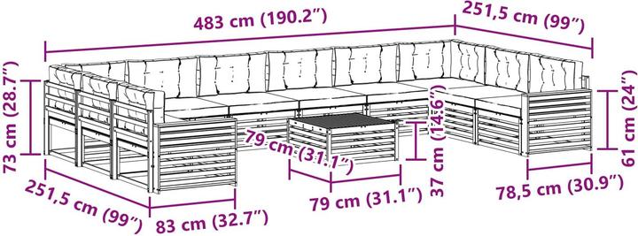 Produktbild vidaXL Outdoor-Sofa