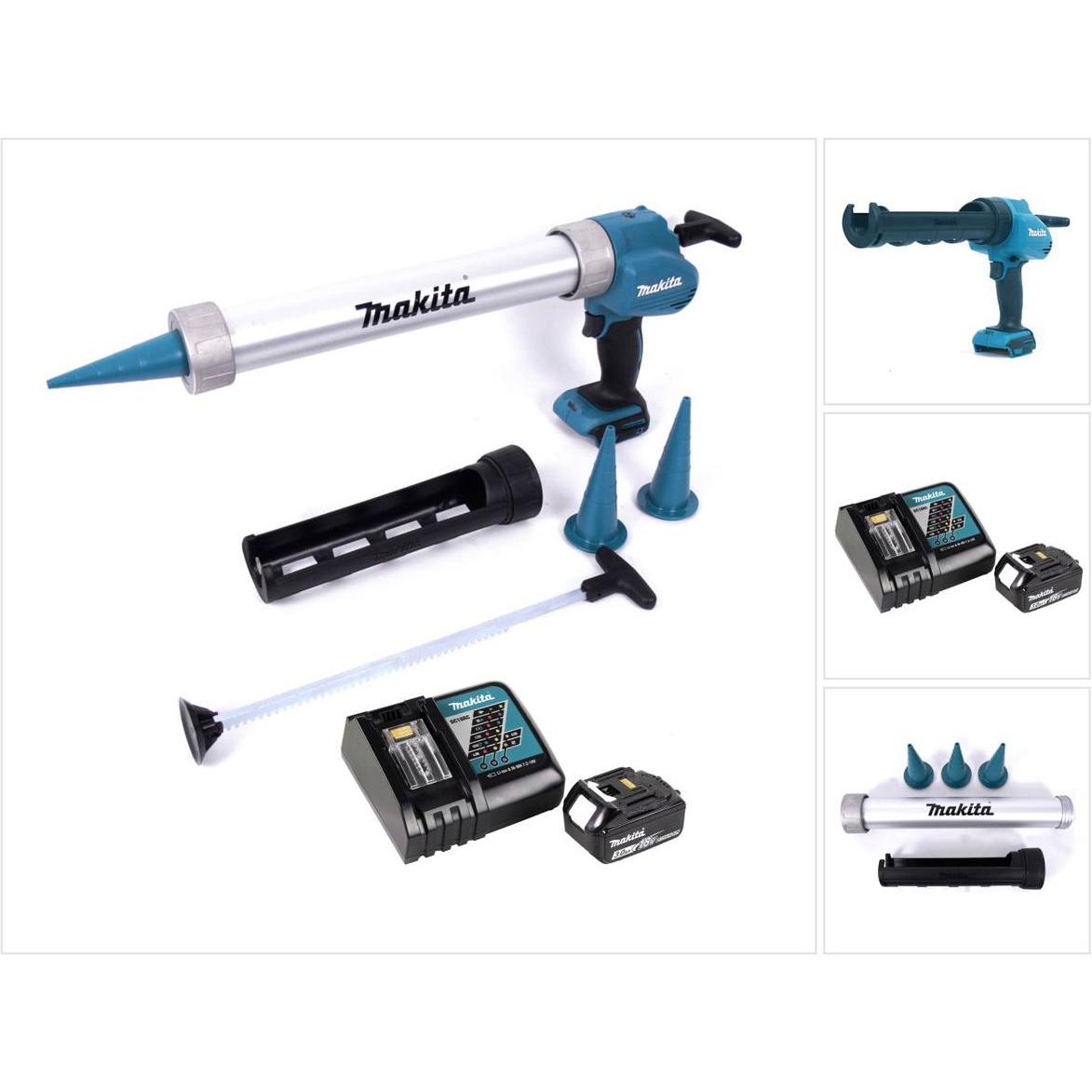 Makita, Kartuschenpistole + Fettpresse, DCG 180 RF1X Akku Kartuschenpistole 18 V + 1x Akku 3,0 Ah + Ladegerät