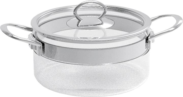 Actual product image Cooking pot (20 cm, Pot, Borosilicate glass, Stainless steel)