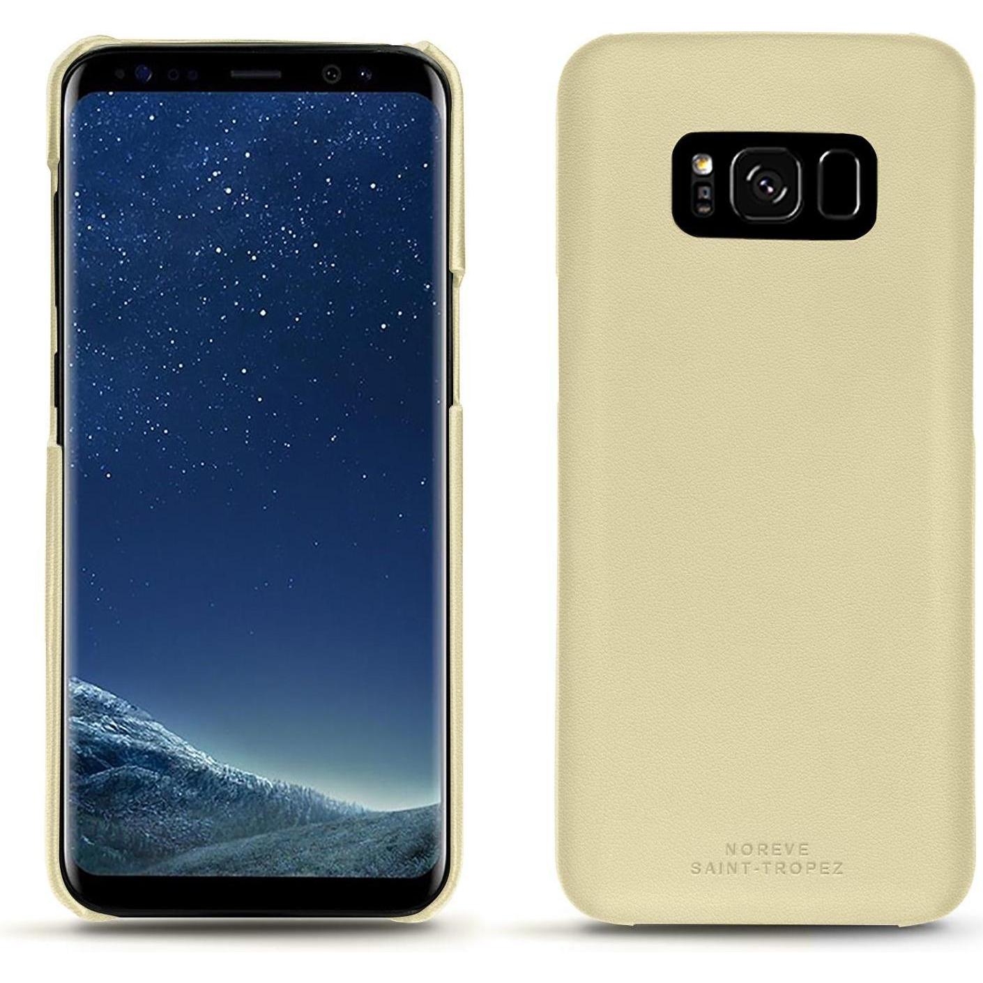 Noreve Lederschutzhülle (Samsung Galaxy S8), Smartphone Hülle, Beige