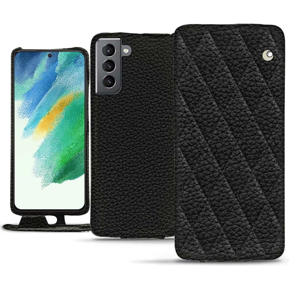Thumbnail - Noreve Lederschutzhülle vertikal (Samsung Galaxy S21 FE), Smartphone Hülle, Schwarz