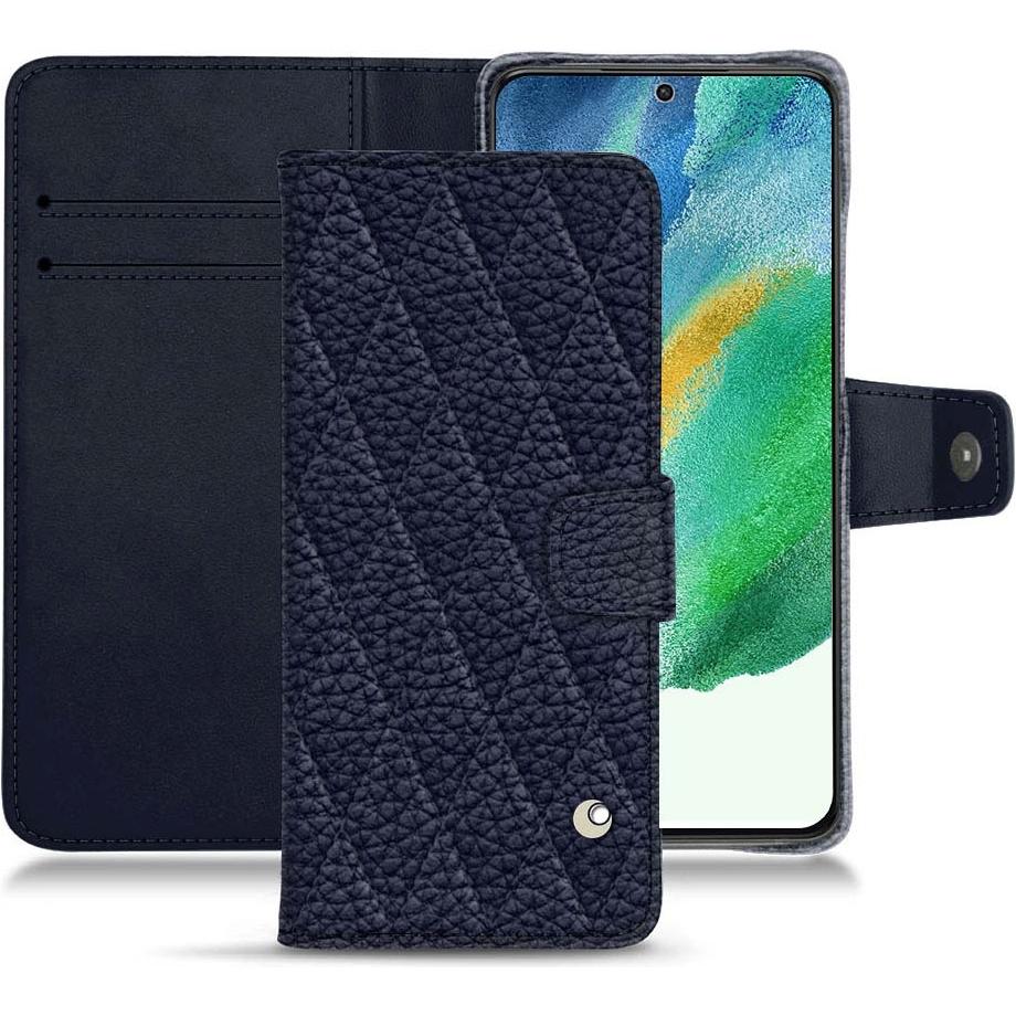 Noreve Lederschutzhülle Wallet (Samsung Galaxy S21 FE), Smartphone Hülle, Violett