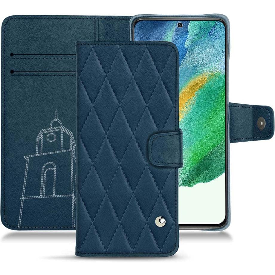 Thumbnail - Noreve Lederschutzhülle Wallet (Samsung Galaxy S21 FE), Smartphone Hülle, Blau