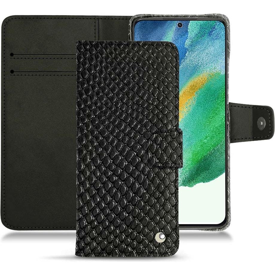 Thumbnail - Noreve Lederschutzhülle Wallet (Samsung Galaxy S21 FE), Smartphone Hülle, Schwarz
