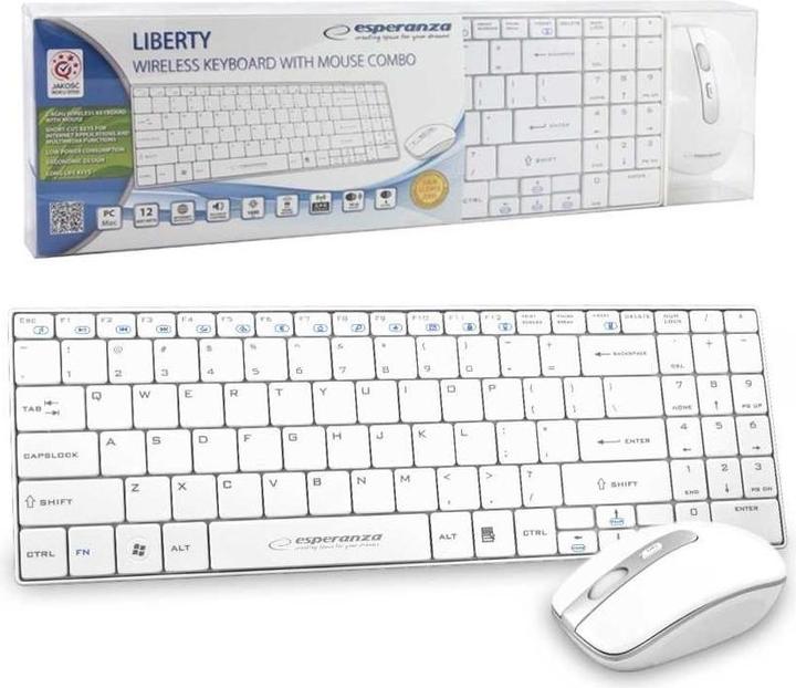 Actual product image Esperanza EK122W Keyboard RF Wireless QWERTY (Eng. Int., Wireless)