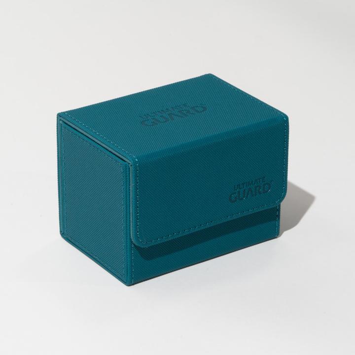Actual product image Ultimate Guard Card Box XenoSkin Sidewinder Monocolor 80+ Petrol Blue
