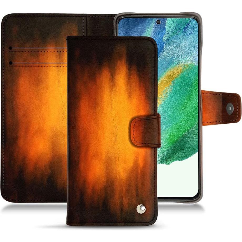 Thumbnail - Noreve Lederschutzhülle Wallet (Samsung Galaxy S21 FE), Smartphone Hülle, Violett