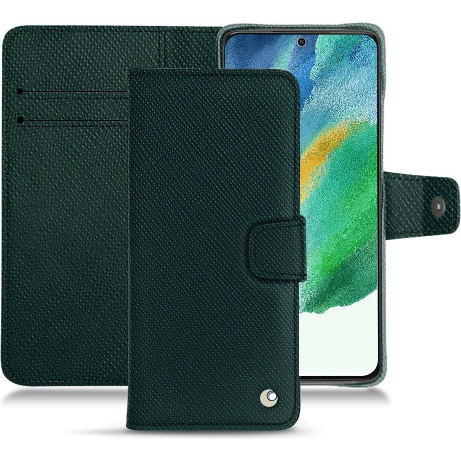 Noreve Lederschutzhülle Wallet (Samsung Galaxy S21 FE), Smartphone Hülle, Grün