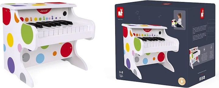 Actual product image Janod My first piano (English, Dutch, German, French, Italian, Spanish)