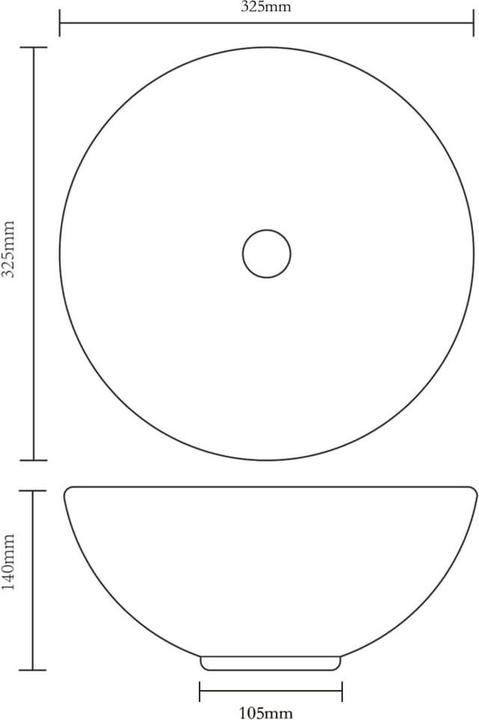 Produktbild vidaXL Becken (325 mm, 325 mm)