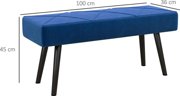 Immagine prodotto Homcom Sitzbank Polyester, Stahl Blau