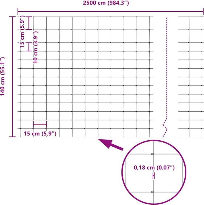 Produktbild vidaXL Feldzaun