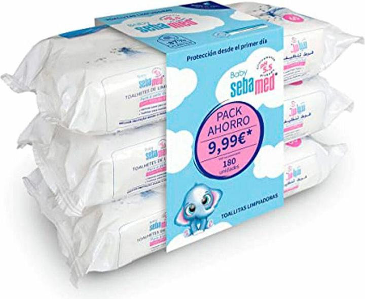Actual product image Sebamed BABY TOALLITAS LIMPIADORAS set 3 x 60 (180 Piece)