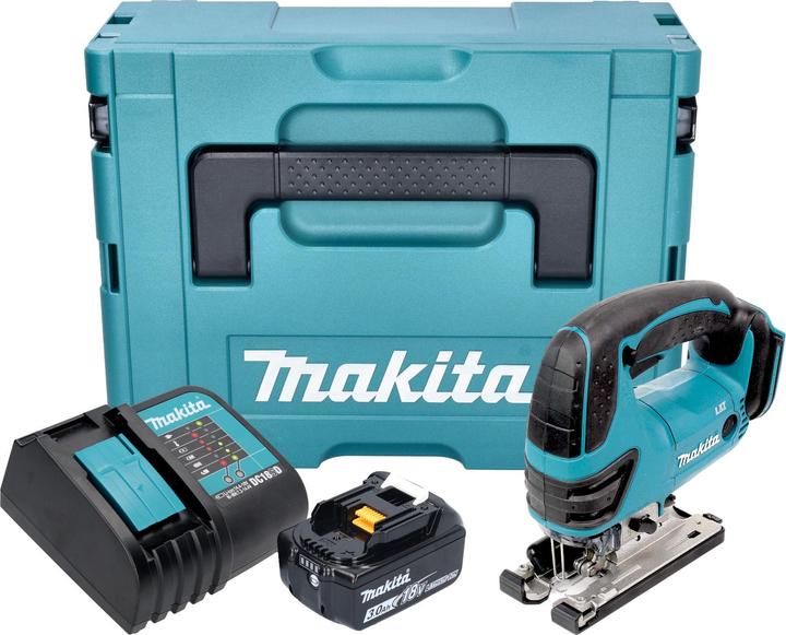 Produktbild Makita DJV 180 SF1XJ Akku Stichsäge 18 V 135 mm + 1x Akku 3,0 Ah + Ladegerät + Makpac