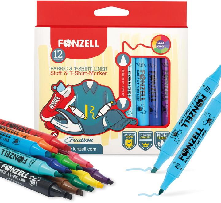 Produktbild Fonzell Textil Marker Creative Dual (12x)