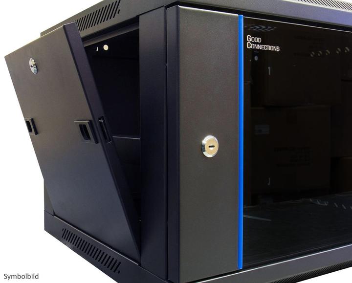 Produktbild Good Connections Wandgehäuse 9HE RAL 9005, 550mm tief zweiteilig (9 HE, 19 Zoll Rack)