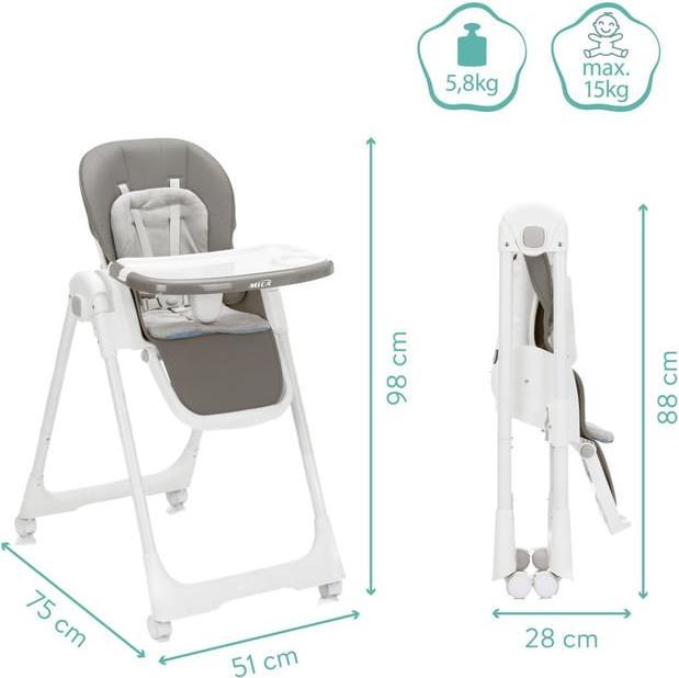 Produktbild Fillikid Mica -Hochstuhl Oskar - grau (Hochstuhl)