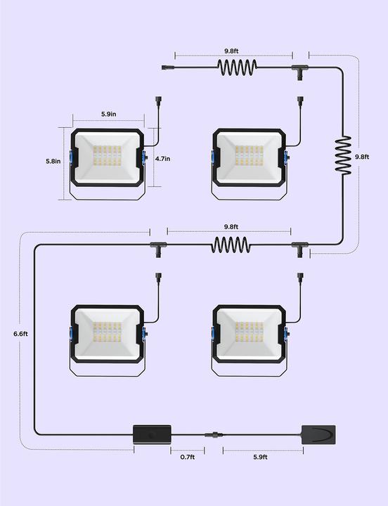 Produktbild Govee Outdoor Flood Lights 2 (1000 lm, IP66)