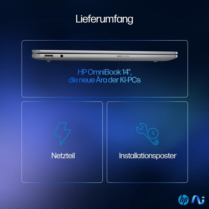 Actual product image HP 14-fd0190ng (14", 512 GB, 16 GB, DE, AMD Ryzen AI 9 365)