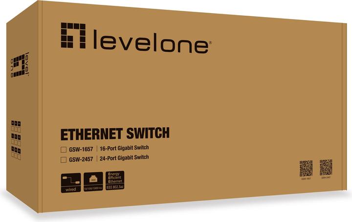 Produktbild LevelOne GSW-2457: 24Port Switch, 1Gbps (24 Ports)