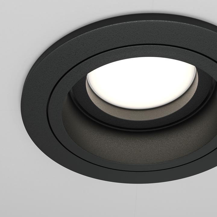 Image du produit Maytoni Atom Downlight, Luminaire encastré GU10 rond noir Ø92mm (GU10)