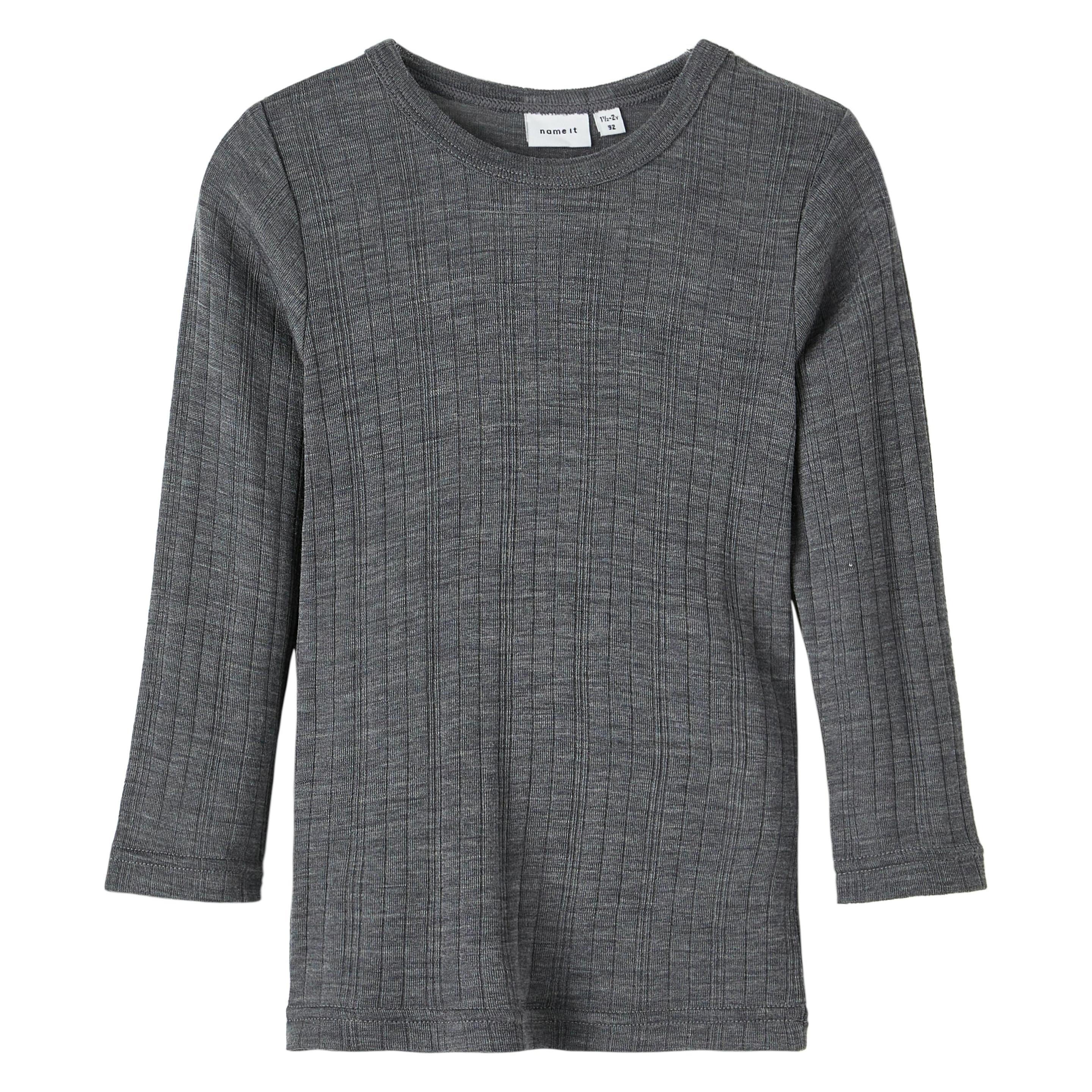 Name It, Unisex, Shirts, Solid - 4185061 13216432, Grau, (104)