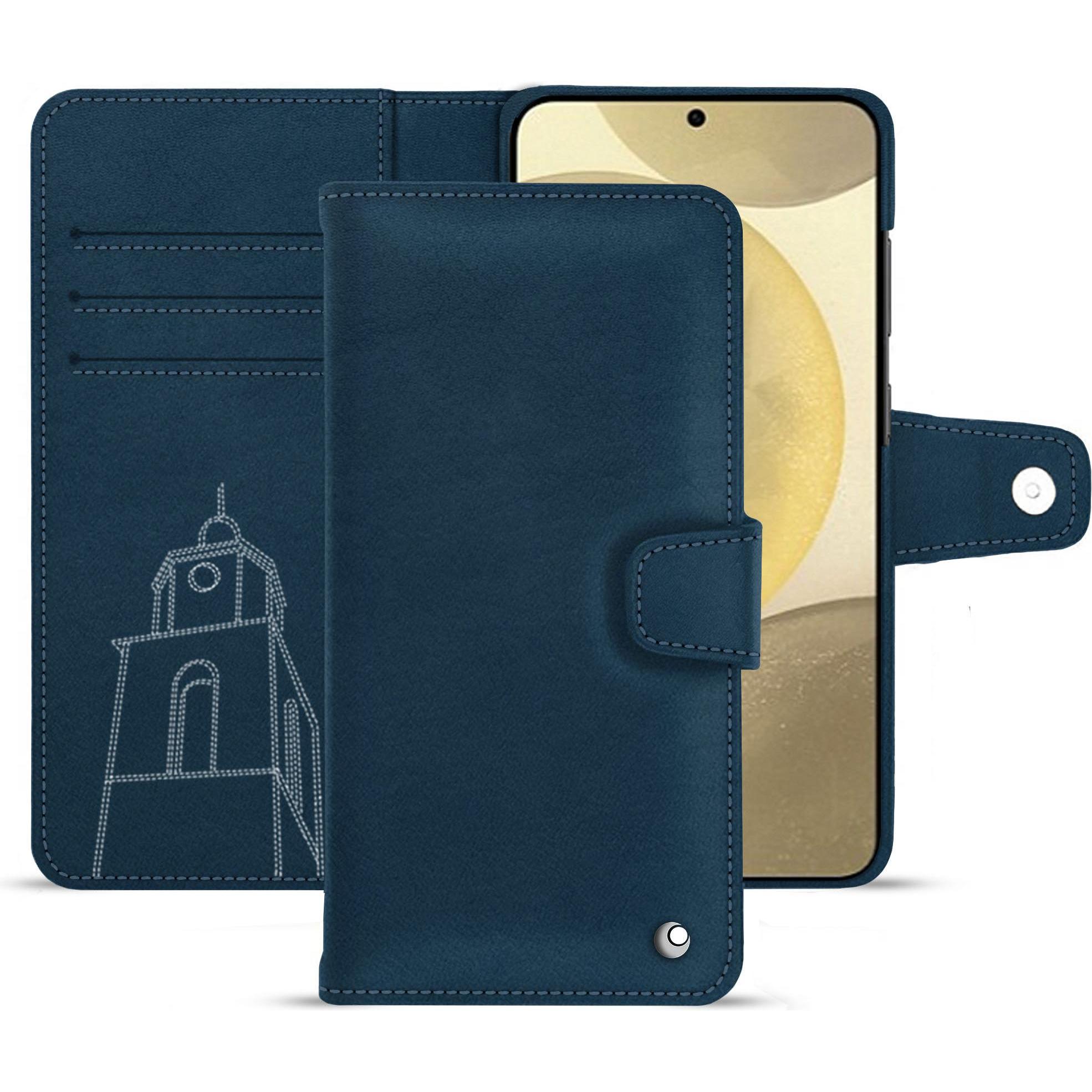Noreve Lederschutzhülle (Samsung Galaxy S24+), Smartphone Hülle, Blau