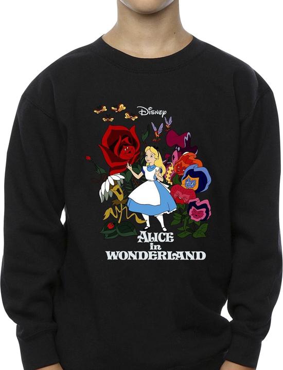 Produktbild Disney Jungen Alice im Wunderland Blumen Sweatshirt (152, 158)