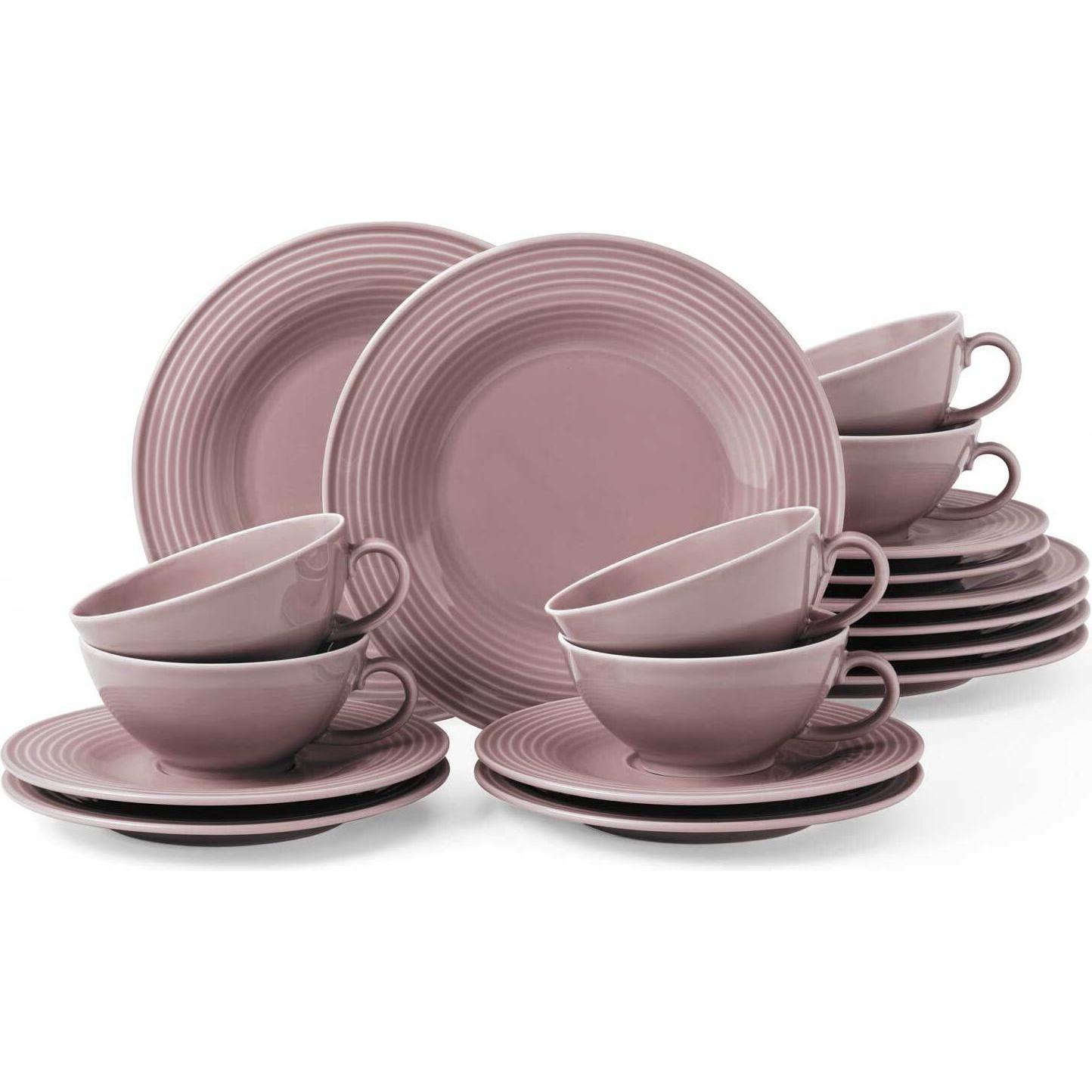 Seltmann, Geschirrset, Beat Color Glaze Teeservice (18 Stück)