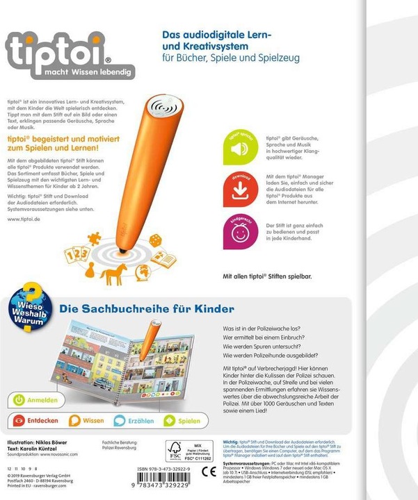 Produktbild tiptoi Unterwegs mit Polizei (Deutsch, Karolin Küntzel, 2019)