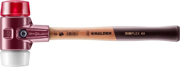 Actual product image Halder SIMPLEX soft-face mallet, plastic / superplastic with malleable cast iron housing and high-quality