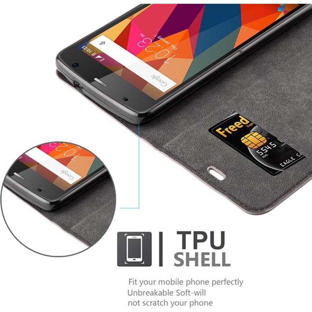 Thumbnail - Cadorabo Book Invisible Magnet Cover (ZTE Blade L5 Plus), Smartphone Hülle, Braun