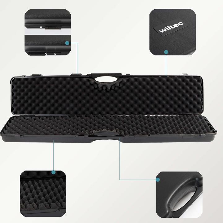 Produktbild Wiltec Waffenkoffer 123,5x26,5x11cm Langwaffenkoffer Gewehrkoffer Koffer Gewehr
