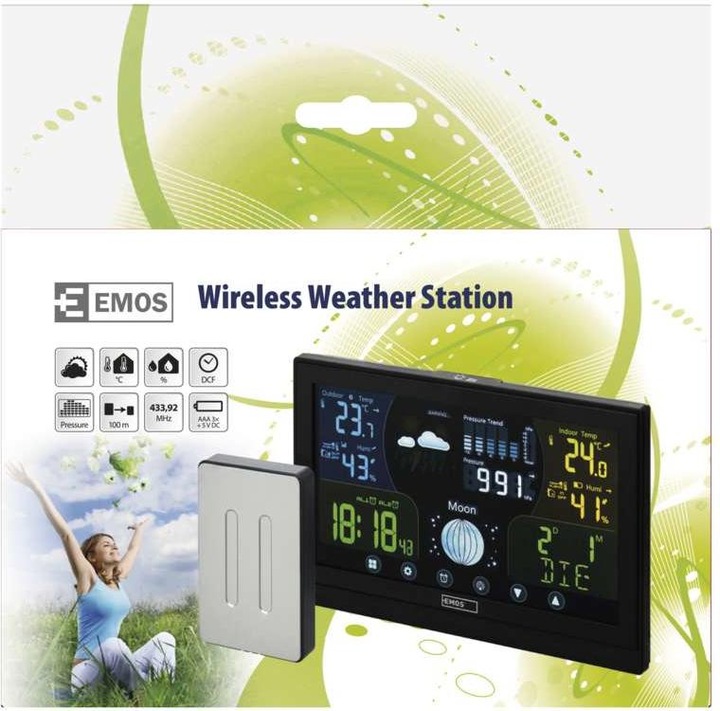 Actual product image Emos Wireless weather station E6018